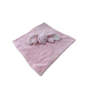 Blankets & Beyond Pink Bunny Rabbit Baby Security Blanket Lovey Plush 14" Easter